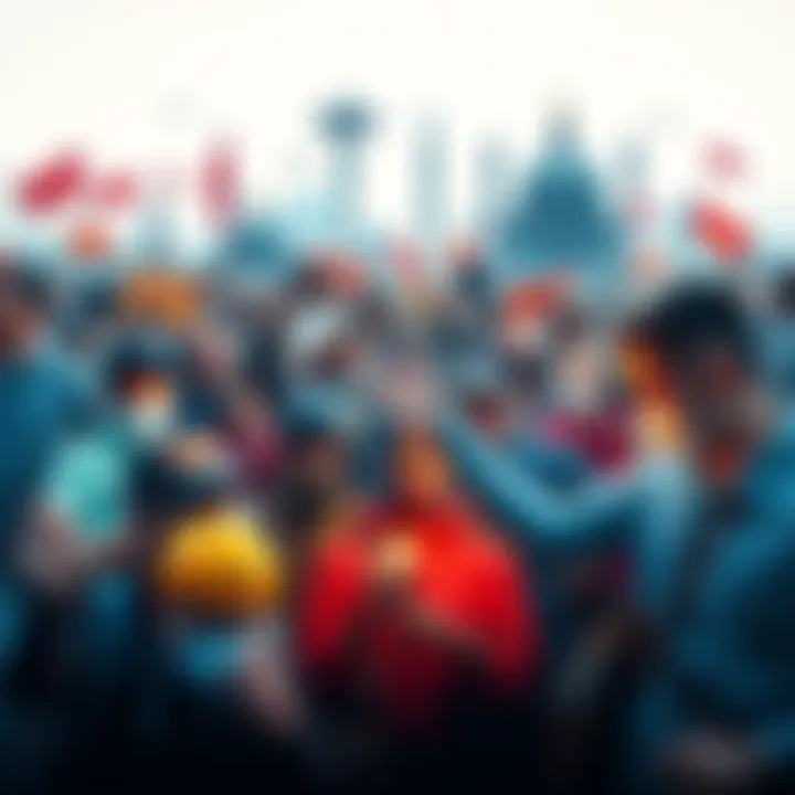 A collage depicting key events and cultural changes from 2018, including protests, technology advances, and global gatherings.