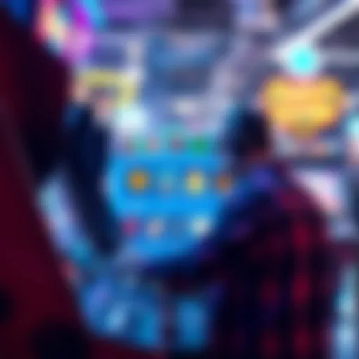 Screenshot of an arcade app showing missing game icons and frustrated player