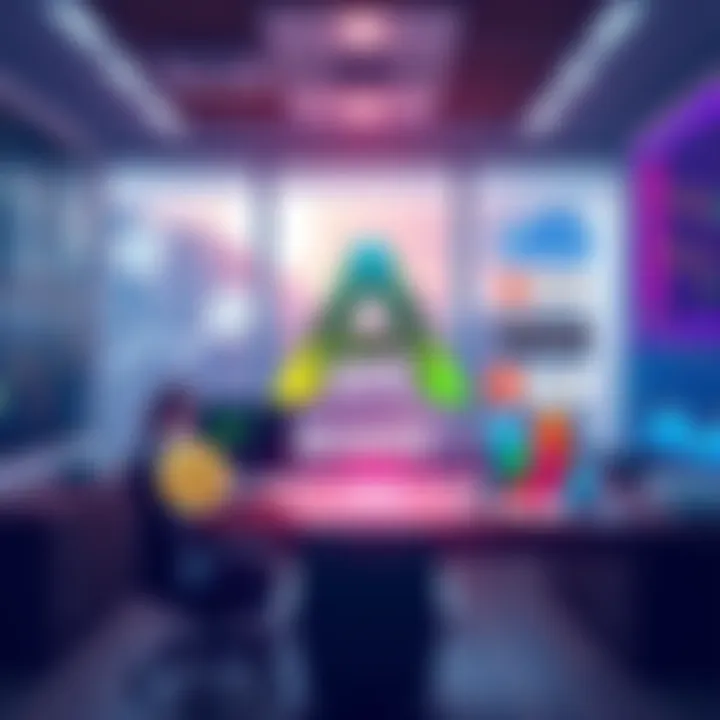 Cathie Wood's ARK Invest office with stock charts and crypto logos of Circle, BitMine, and Bullish