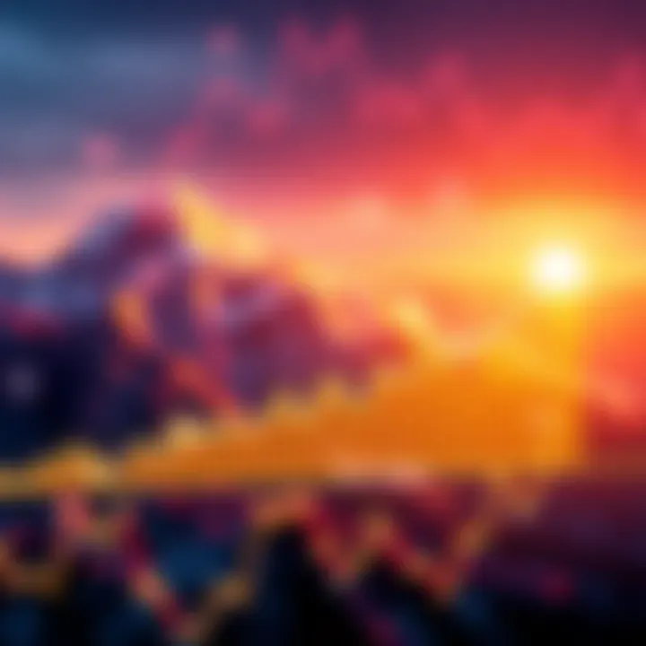 A graph showing Bitcoin's decline against a backdrop of rising altcoins, indicating a potential altseason.