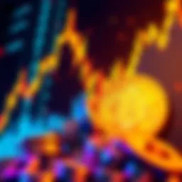 Graph showing Bitcoin price surge with altcoins in the background