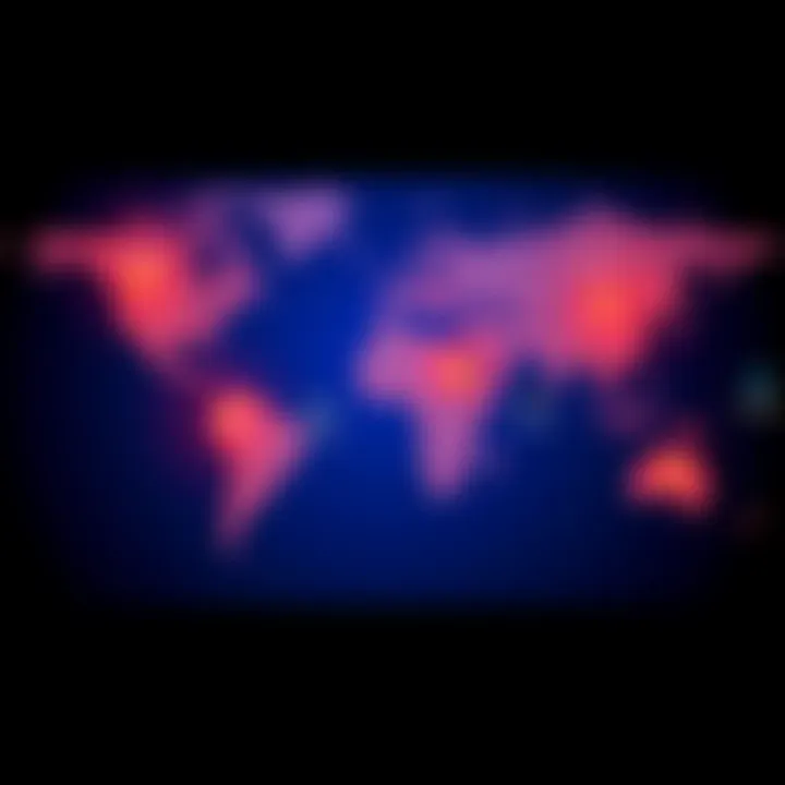 A map showing four continents with locations marked for hiding segments of a seed phrase, symbolizing security for cryptocurrency assets.