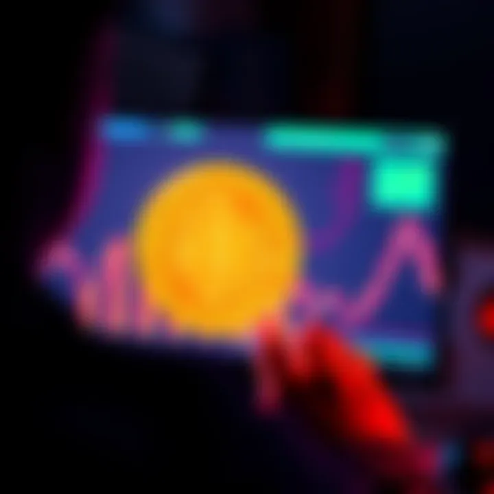 A person looking at a Bitcoin symbol on a computer screen, considering a $12,000 investment.