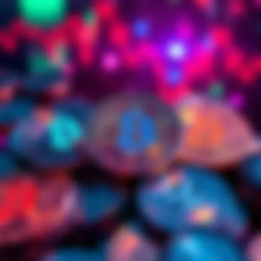A visual representation of Bitcoin coins with corporations logos, indicating the potential for a market selloff