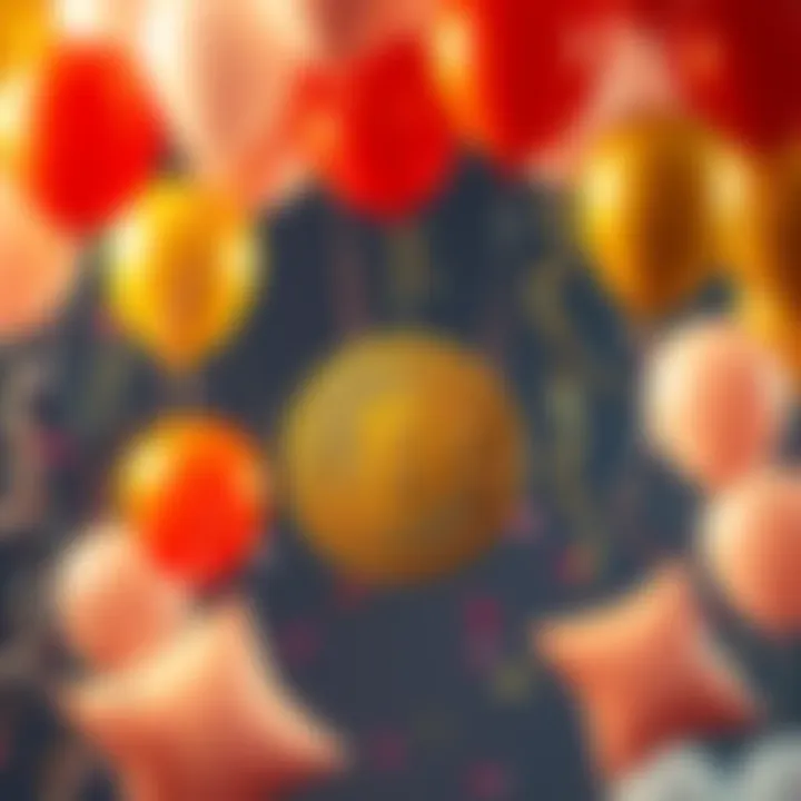 Celebration of 17 years since the Bitcoin whitepaper release with balloons and Bitcoin symbol