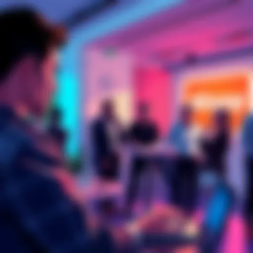 People discussing concerns about BitStamp and frozen accounts in a modern office setting
