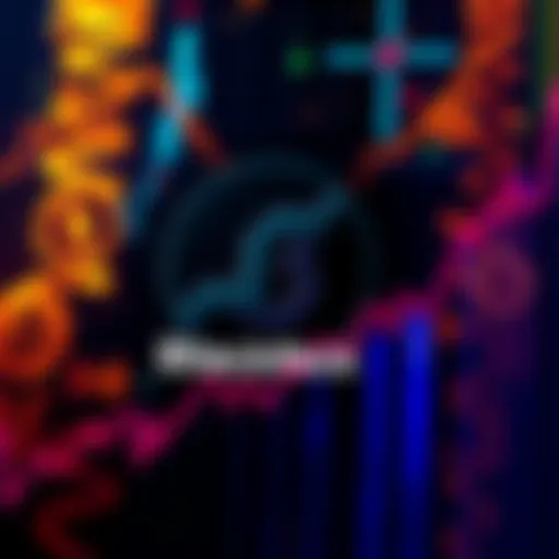 BlackRock logo with digital currency symbols and a rising graph, illustrating its $1.1 billion investment in crypto.