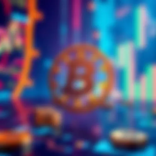 Brokecoin logo with a colorful digital backdrop representing finance and meme culture