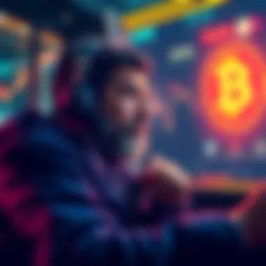 Graphic showing 30,000 BTC being transferred to exchanges, indicating a significant market loss of $3.39 billion. The image portrays a worried investor watching the market decline.