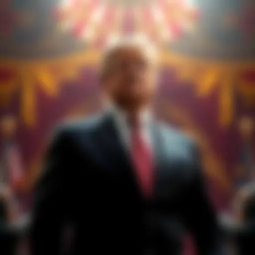 President Buttcoin stands confidently in a suit, symbolizing his desire for lifelong power over the nation.
