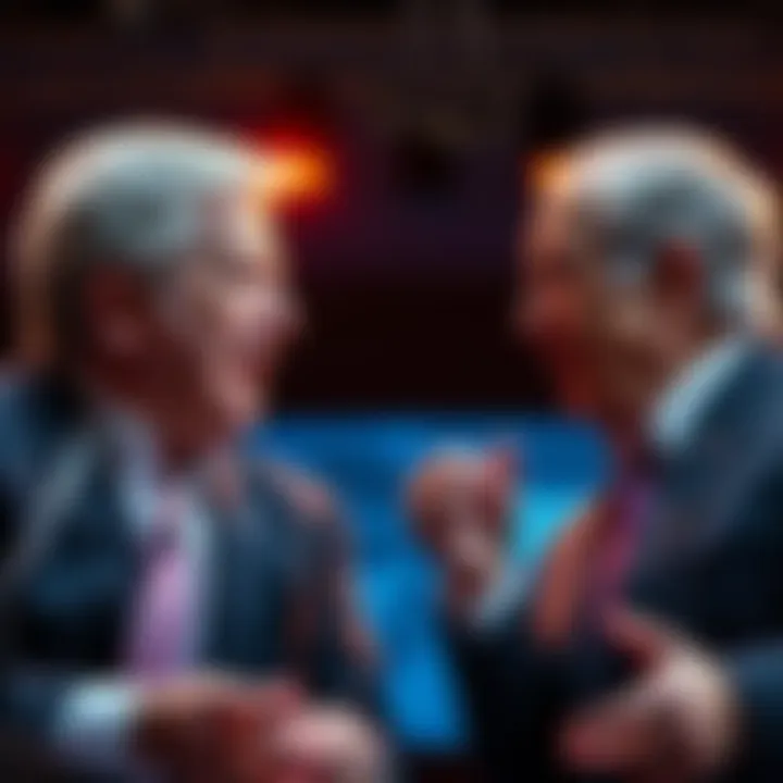 Jim Chanos argues with Michael Saylor, each expressing strong opinions on business strategies, highlighting their differing views.