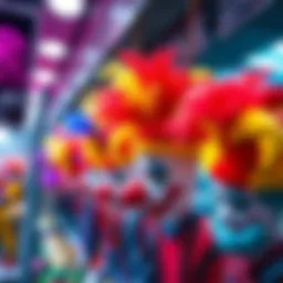 Clown hats for sale A colorful display of clown hats available for purchase, highlighting current sales trends in a quirky market.