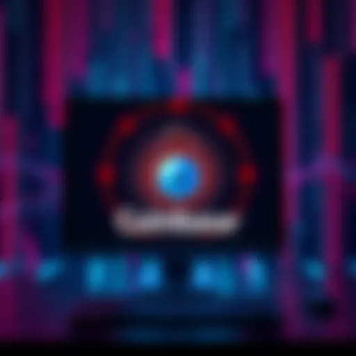 A warning graphic showing a lock and computer with the Coinbase logo, indicating a data breach