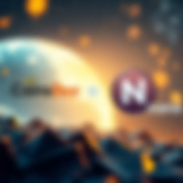 CoinsBee logo next to Nano logo, symbolizing their partnership for cryptocurrency adoption, with a globe in the background to represent global impact.