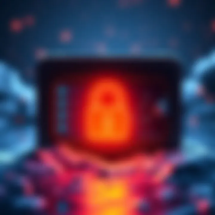 A secure cold wallet designed for staking Flare tokens, featuring a digital interface and a lock symbol to represent security.