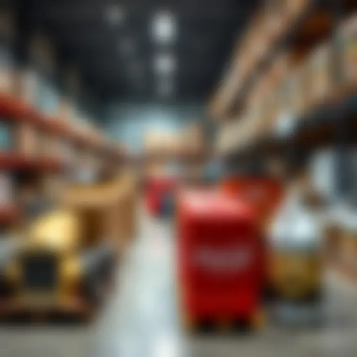 Various commercial grade products displayed in a warehouse setting, showcasing their quality and diversity.