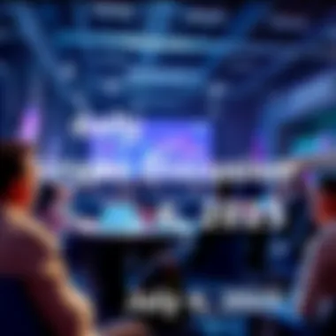 People discussing cryptocurrency strategies and tips at a virtual event