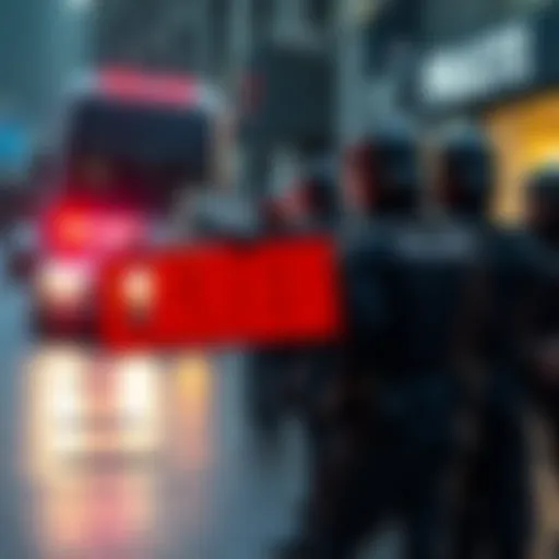 Police officers arresting individuals involved in a major crypto fraud scheme