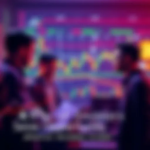 Investors analyzing cryptocurrency charts with a focus on buying during market downturn