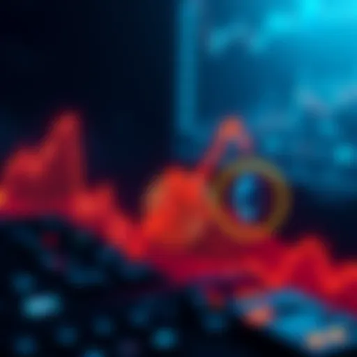 Graph showing a sharp decline in cryptocurrency values, with Bitcoin and Ethereum symbols fading away