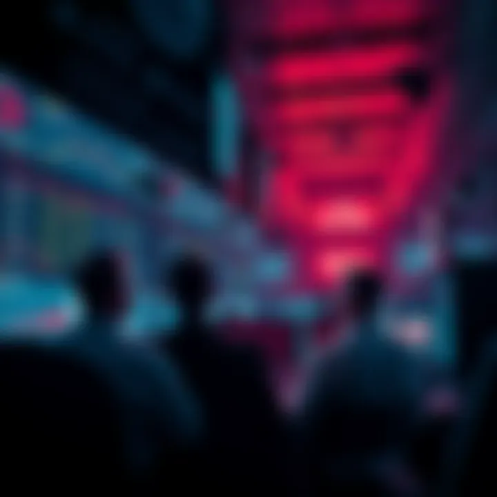 Trading screens showing a sharp decline in cryptocurrency prices with worried traders discussing next steps, symbolizing a potential legal action after major losses.