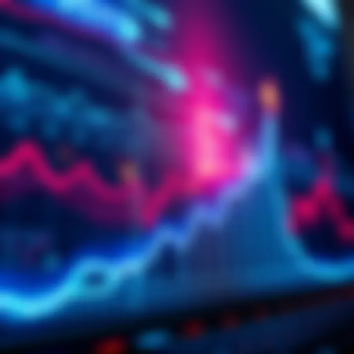 A graph showing the rapid rise of the crypto market with arrows pointing upward, symbolizing growth and investment trends.
