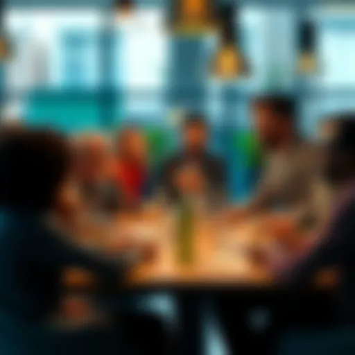 A group of diverse people gathered around a table, sharing their thoughts and ideas about what they hope to hear on May 14th.