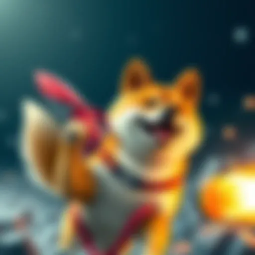 A cheerful Shiba Inu dog with a rocket, representing the enthusiasm of Doge fans for upcoming developments in 2025.