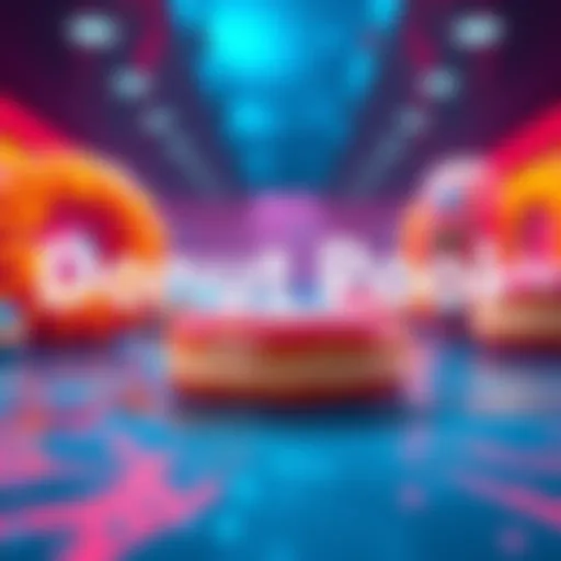 Colorful donuts with text highlights representing new updates in the Donut Pool