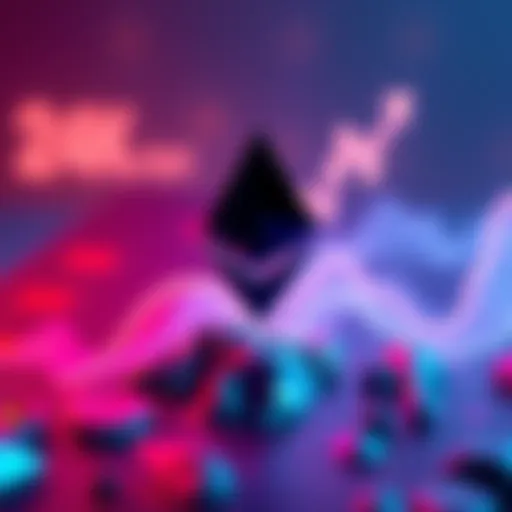 Ethereum logo with a rising graph, indicating price movement above $2.4K