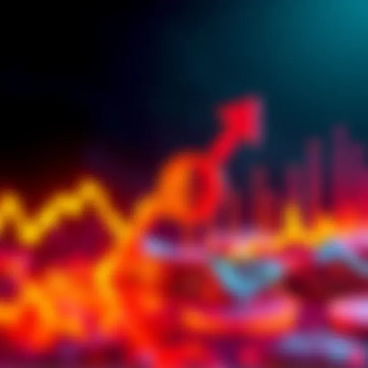 A graph showing Ethereum price rebounding with a positive trend line and upward arrow