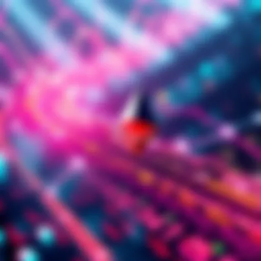 Graphic showing Ethereum network throughput reaching new levels with a vibrant design symbolizing speed and efficiency