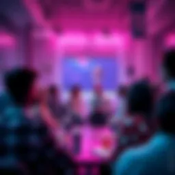 People discussing Ethereum developments and crypto events in a collaborative setting