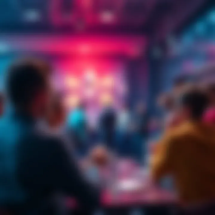 People participating in a discussion about Ethereum, sharing ideas and updates.