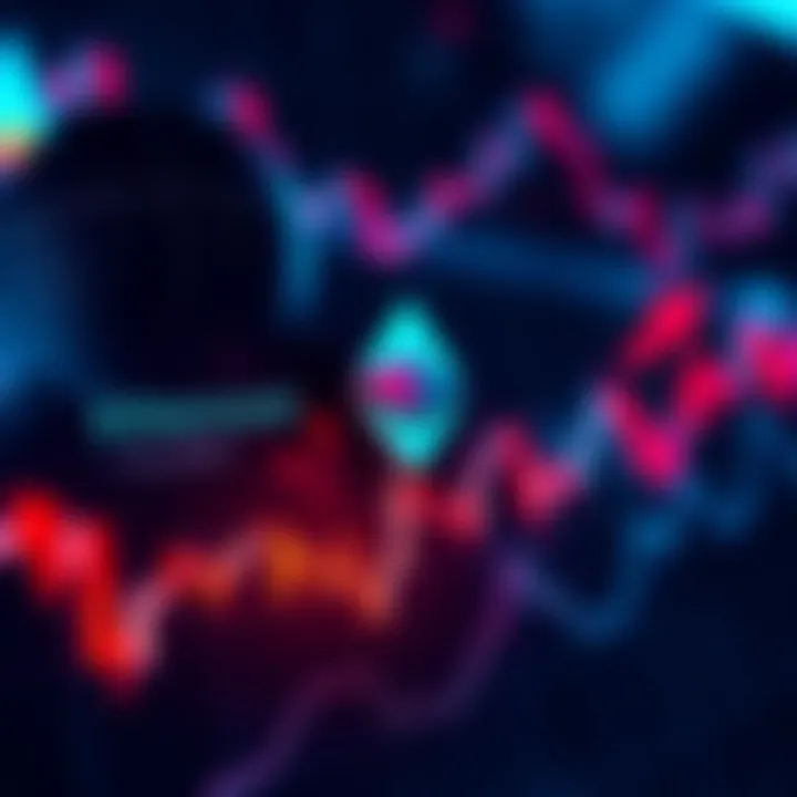 A chart showing Ethereum's price movement peaking at $4,096 with arrows indicating market trends.