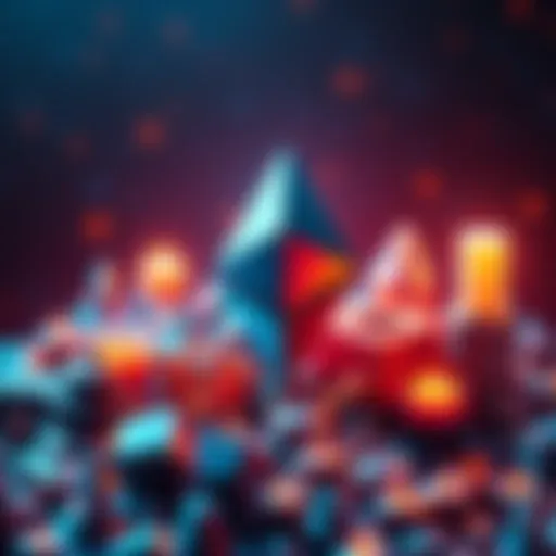 Visual representation of Ethereum blockchain with real-world assets symbolizing $300B in value