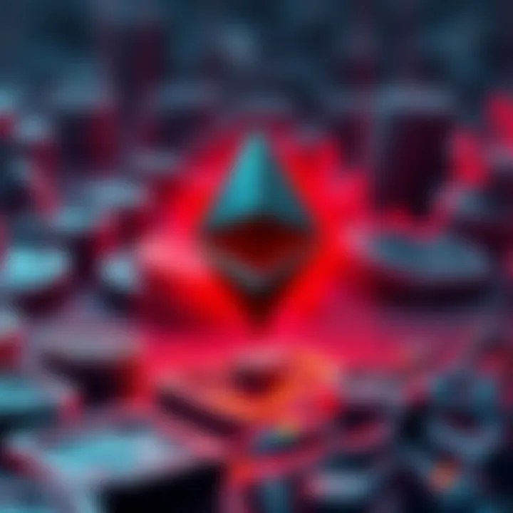 Ethereum upgrades A visual representation of Ethereum upgrades with a price graph showing stagnation