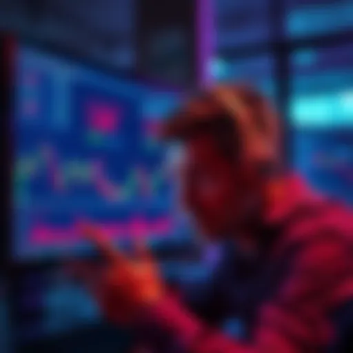 A frustrated person looking at a trading screen showing an open stop limit sell order that did not trigger as the price dropped below the set limit.