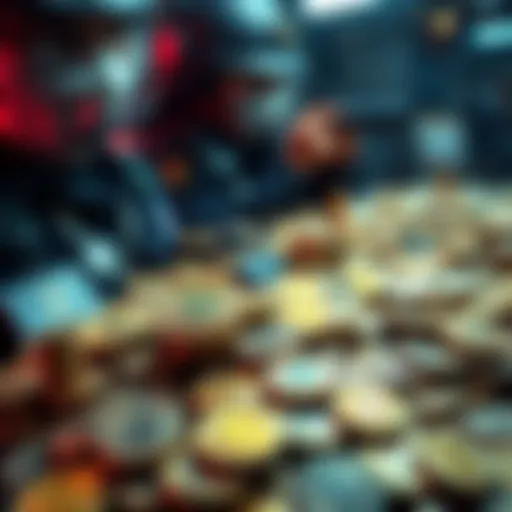 Federal agents display seized bitcoin related to a global scam