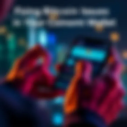 A person checking their Coinomi wallet on a smartphone with a red dot alert on a Bitcoin transaction