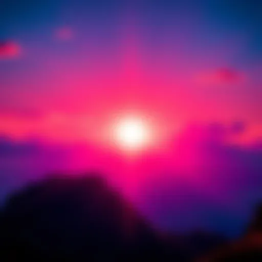 A bright sunrise symbolizing new beginnings in 2025, with vibrant colors and energy.