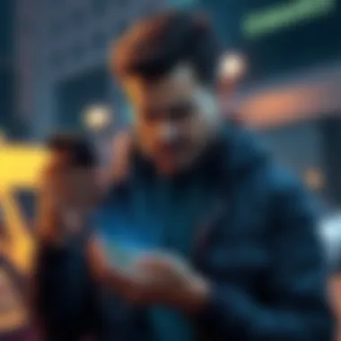 A person looking stressed while trying to make a digital payment on their phone, symbolizing difficulty in transferring money to Binance