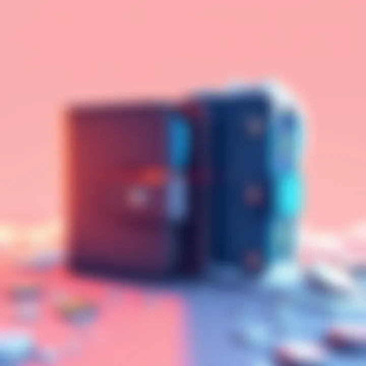 Illustration showing a hard wallet and a cold wallet side by side, highlighting their key differences in cryptocurrency storage