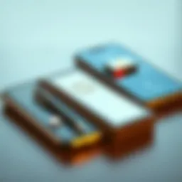A hardware wallet displayed alongside an old smartphone, illustrating the choice for secure cryptocurrency storage over outdated devices.