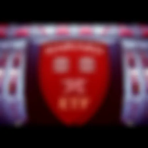 Harvard University logo with cryptocurrency graphics representing investment in BlackRock's Crypto ETF