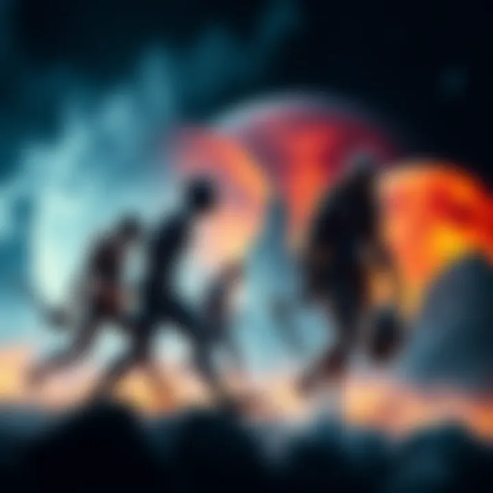 A visual representation of human evolution showing societal changes and cultural development in modern times.