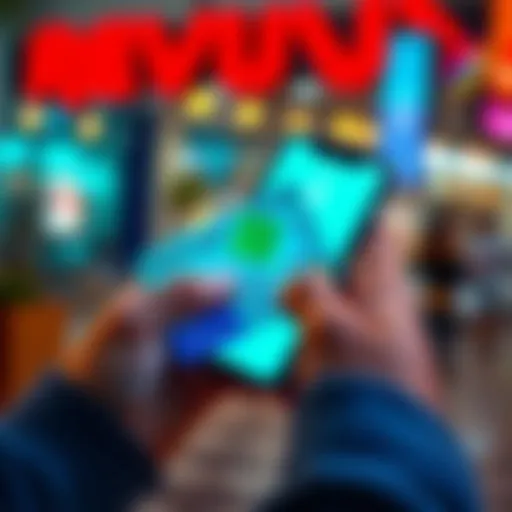 A person holding an Indian forex card with a smartphone displaying the Revolut app, symbolizing digital payments in Ireland.