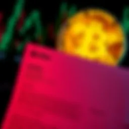 A close-up of an IRS warning letter about tax compliance for Bitcoin users, with a Bitcoin symbol in the background.