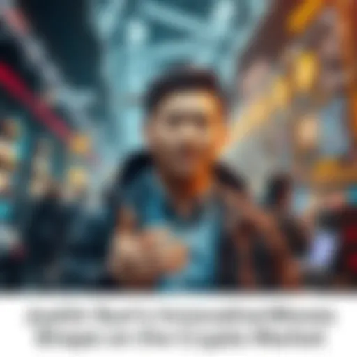 Justin Sun presenting innovative strategies in a cryptocurrency setting