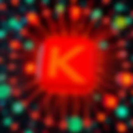 The Kodak logo surrounded by digital blockchain symbols, representing a shift in photography rights management.